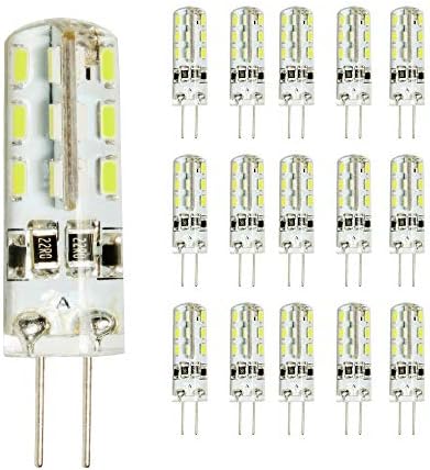 Mengjay® 15x G4 DC12V 1,5 W LED Izzó 24leds 3014 SMD Led Lámpa Kristály Lámpa LED fényszóró Izzó Hideg