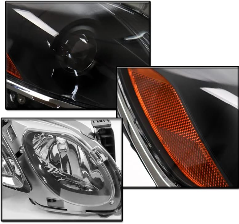 ZMAUTOPARTS A 2006-2011 Lexus GS Sorozat Fekete Projektor Fényszórók, Fényszóró, 6 Fehér LED Világítás