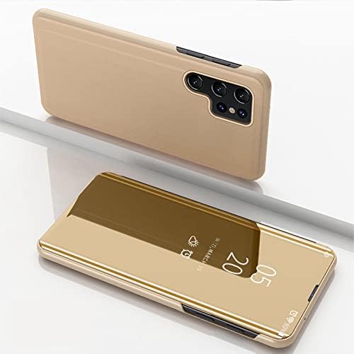 QIVSTARS tok Samsung Galaxy S23 Ultra Menő Stílus Tisztán Ablak Electroplate Galvanizáló Állni, Karcolásálló