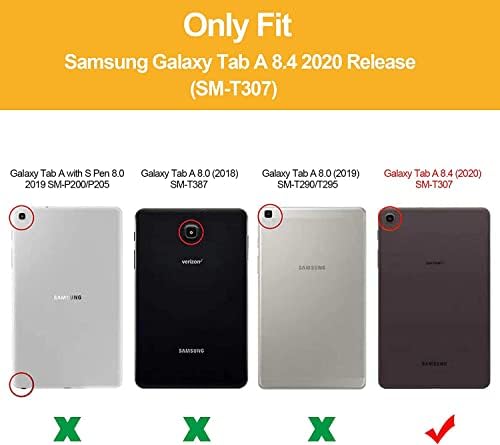 Merocab Esetben a Samsung Galaxy Tab Egy 8.4 2020 Kiadások Tabletta (Modell SM-T307)，Lap Egy 8.4 Tabletta