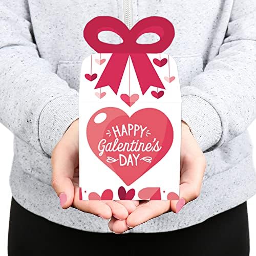 Nagy Dot a Boldogság Boldog Galentine Nap - Tér Szívességet Ajándék Dobozok - Valentin-Napi Buli Íj Doboz