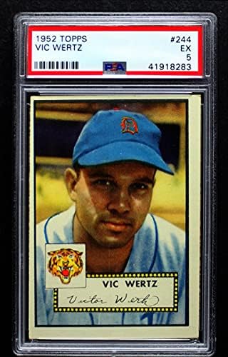 1952 Topps 244 Vic Wertz Detroit Tigers (Baseball Kártya) EX Tigrisek