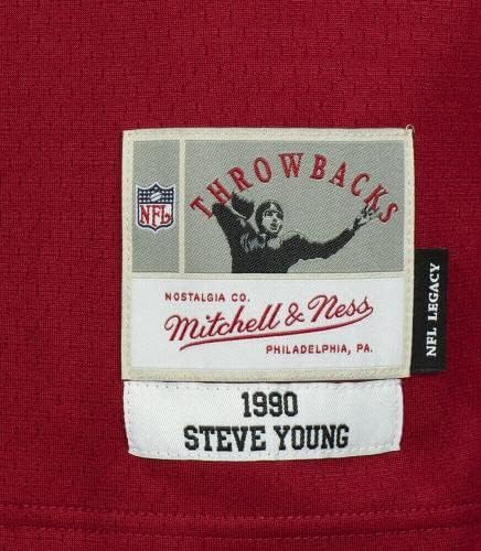Steve Young-San Francisco 49ers Aláírt Mitchell & Ness-i Foci Mez Fanatikusok - Dedikált NFL Mezeket