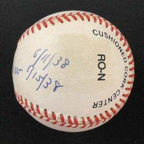 Johnny Vander Meer Aláírt Baseball LSC Vörösök Auto Nem Ütő Felirat PSA/DNS - Dedikált Baseball