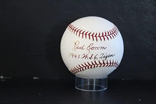 Vörös Borom Aláírt (45 WS Tigrisek) Baseball Autogramot Auto PSA/DNS AM48699 - Dedikált Baseball
