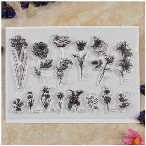 KWELLAM Virágok, Rózsa, Liliom Poppy Tulipán Tiszta Bélyeget Kártya Készítés Dekoráció, valamint DIY Scrapbooking