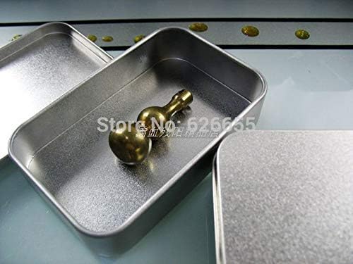Anncus DHL 400pcs Sima ezüst doboz 9.4 cm x 5,9 cm x 2.1 cm-es, téglalap tea édesség üzleti kártya, usb-tároló