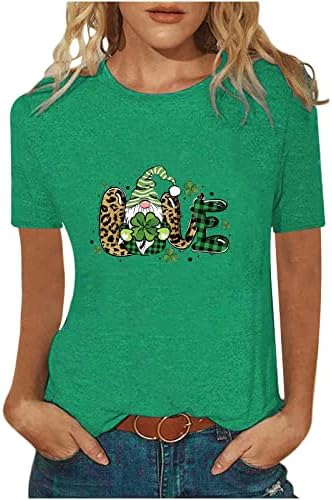 Női Rövid Ujjú T-Shirt Szent Patrik Nap Zöld Y2k Maximum Ing Tini Lányok Nyári Alkalmi O Nyakú Tunika