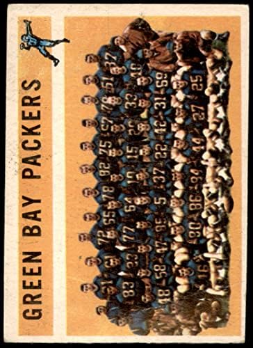 1960 Topps 60 Packers Csapatát Lista Green Bay Packers (Foci Kártya) VG Packers