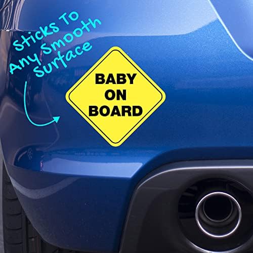Stickios Baby on Board Matricát, az Autók - Botok Bárhol, Beleértve a Windows - Aranyos Cserélhető Baba