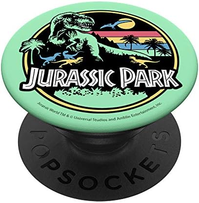 Jurassic Park Retro Color Pop Kör Csíkos Jelenet PopSockets PopGrip: Cserélhető Markolat Telefonok & Tabletta