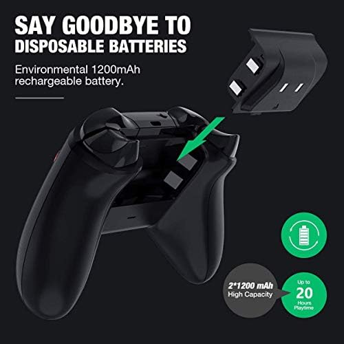 Controller Töltő Xbox, YAEYE Újratölthető Akkumulátort Egy Xbox/Xbox Egy S/Xbox One X/Xbox Elite, 2 x