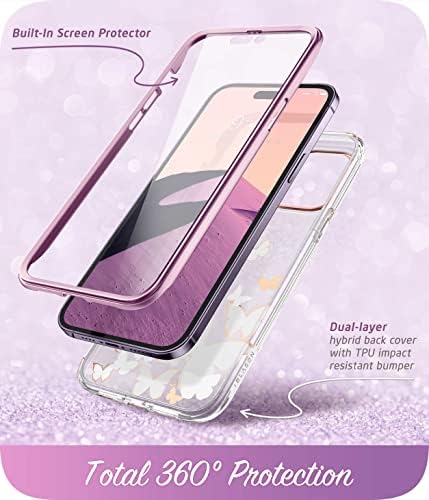 i-Blason Cosmo Sorozat iPhone 14 Pro Max Esetben 6.7 inch (2022), Slim Teljes Test Elegáns Védő tok Beépített