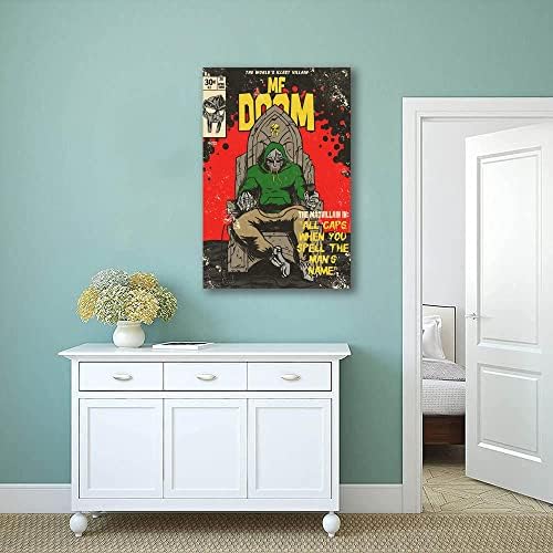 MF Doom Poszter lakberendezés Rapper Plakátok Hd Vászon Zene Wall Art Lógó Kép Nyomtatási Nappali, Hálószoba,