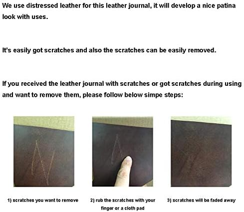 Bőr Journal Bélelt Notebook, Kézzel készített, Valódi Bőr Kötésben Napi Jegyzettömb A5 Férfi & Nő 240